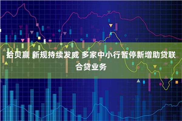 拾贝赢 新规持续发威 多家中小行暂停新增助贷联合贷业务
